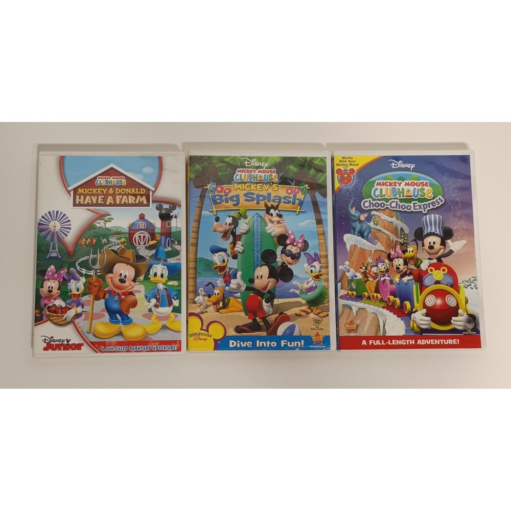 Mickey Mouse Clubhouse DVD Lot of 3 DVDs, Good Condition